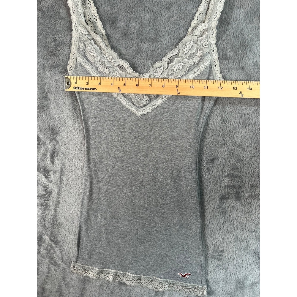Hollister Y2K Cami Lace Straps Trim Womens XS Bella Tank Top Babydoll Coquette - Picture 3 of 8